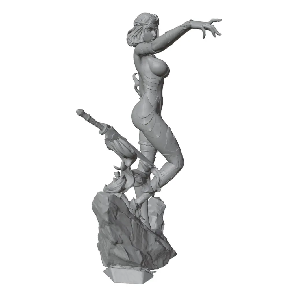 Kit de resina para chica sexy impreso en 3D, sin montar ni pintar - imagen 4