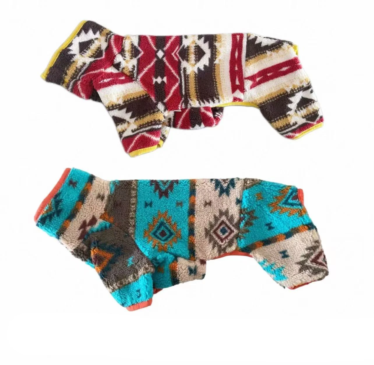 Cálido estilo bohemio de cachemira para perro Wiener, camiseta interior de manga larga de 4 patas para perros salchicha, ropa de descanso de cuello alto para perros de tejón - imagen 4