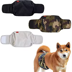 Pañal lavable para perro macho – Banda abdominal reutilizable