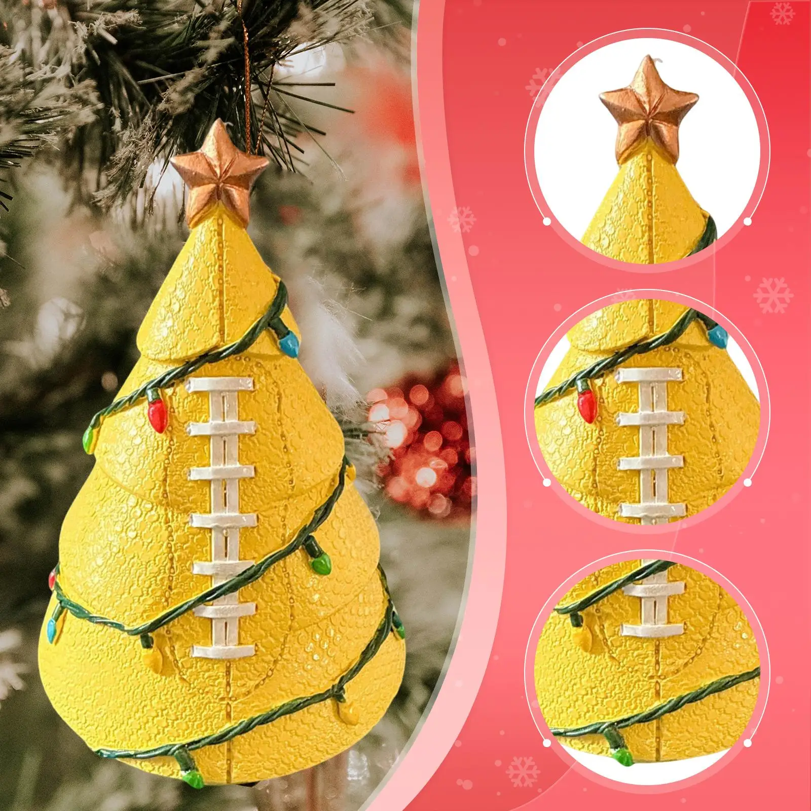 Bola divertida decoración de árbol de Navidad regalo versátil decoración de mesa ligera estatuilla adorno de árbol de Navidad para Festival - imagen 5