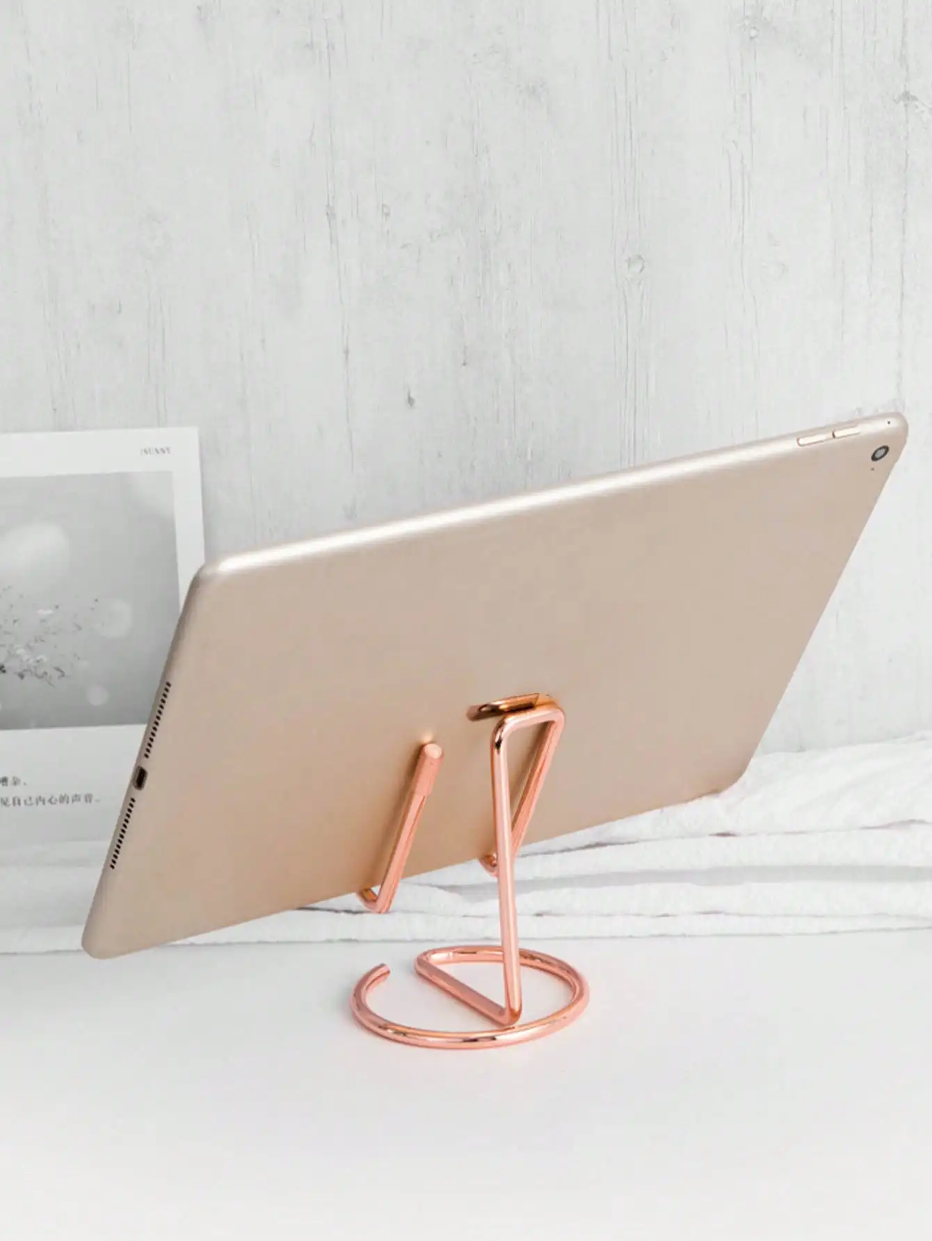 Soporte de escritorio perezoso de Metal minimalista de 1 pieza, soporte Universal para tableta y teléfono - imagen 5