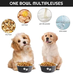 Comedero y bebedero acero inoxidable antideslizante para perros