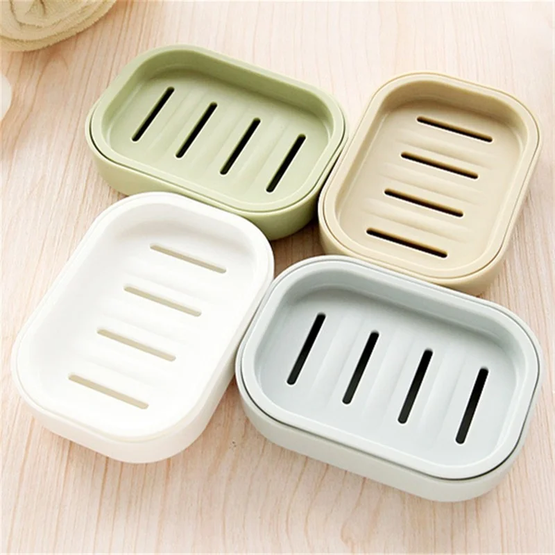 New Bathroom Dish Plate Case Home Shower Travel Hiking Holder Container Soap Box Plastic Soap Box Dispenser Soap Rack - imagen 3