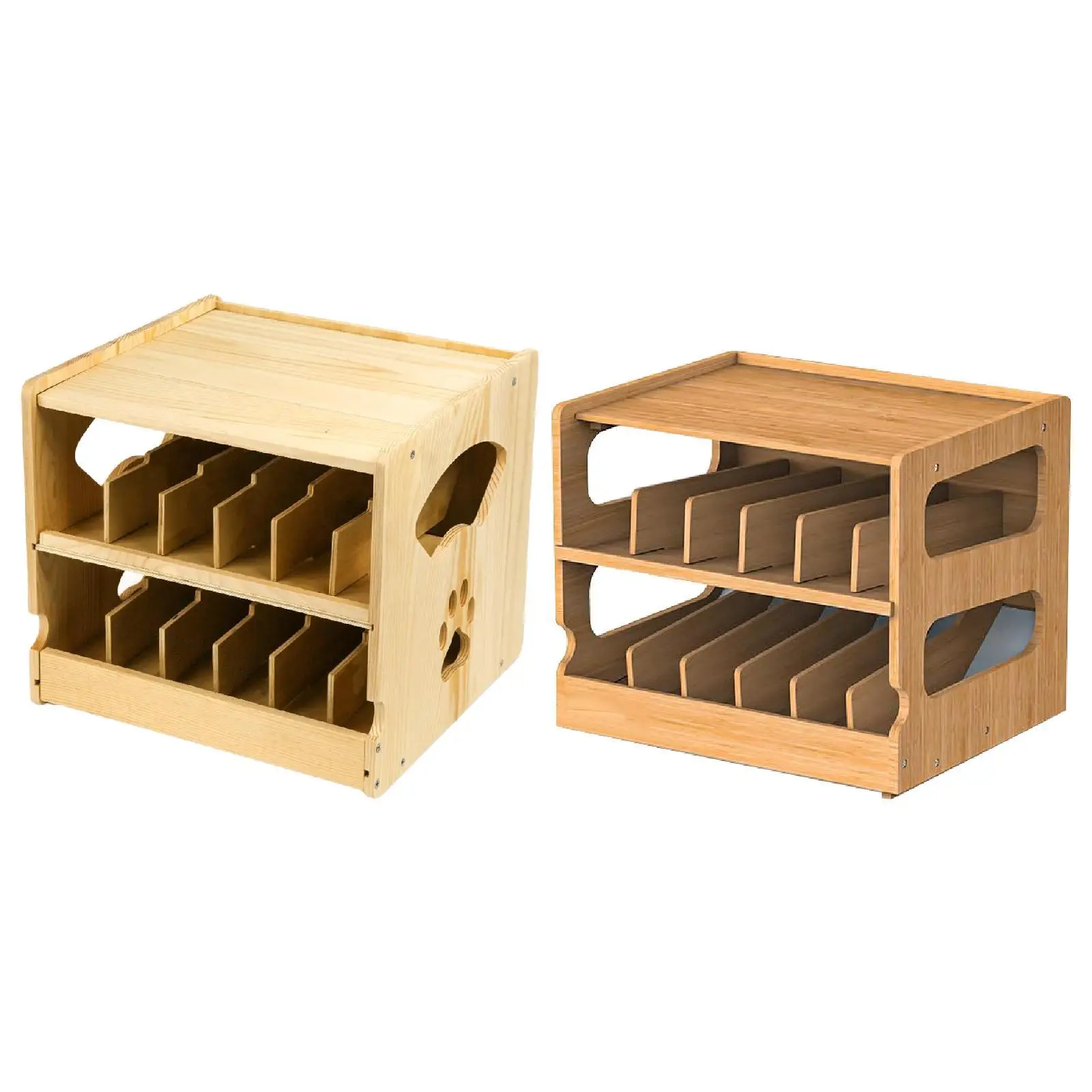 Organizador de almacenamiento de latas de comida para gatos, estante de almacenamiento de alimentos húmedos enlatados de doble capa antideslizante para el hogar, espacio pequeño, nevera, sala de estar