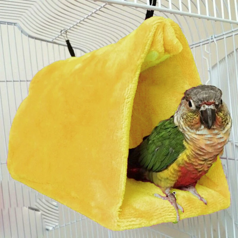 Hamaca cálida para cama de tienda, cueva colgante para jaula de pájaros para dormir, Nido de Pájaros para mascotas, accesorios para jaula de loros, Invierno - imagen 4