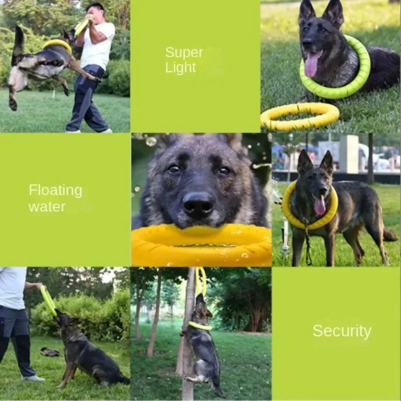 Juguete para masticar con anillo indestructible para perros, herramienta de entrenamiento flotante volador para buscar, juguete de captura de lanzamiento perfecto para La pequeña y mediana - imagen 5