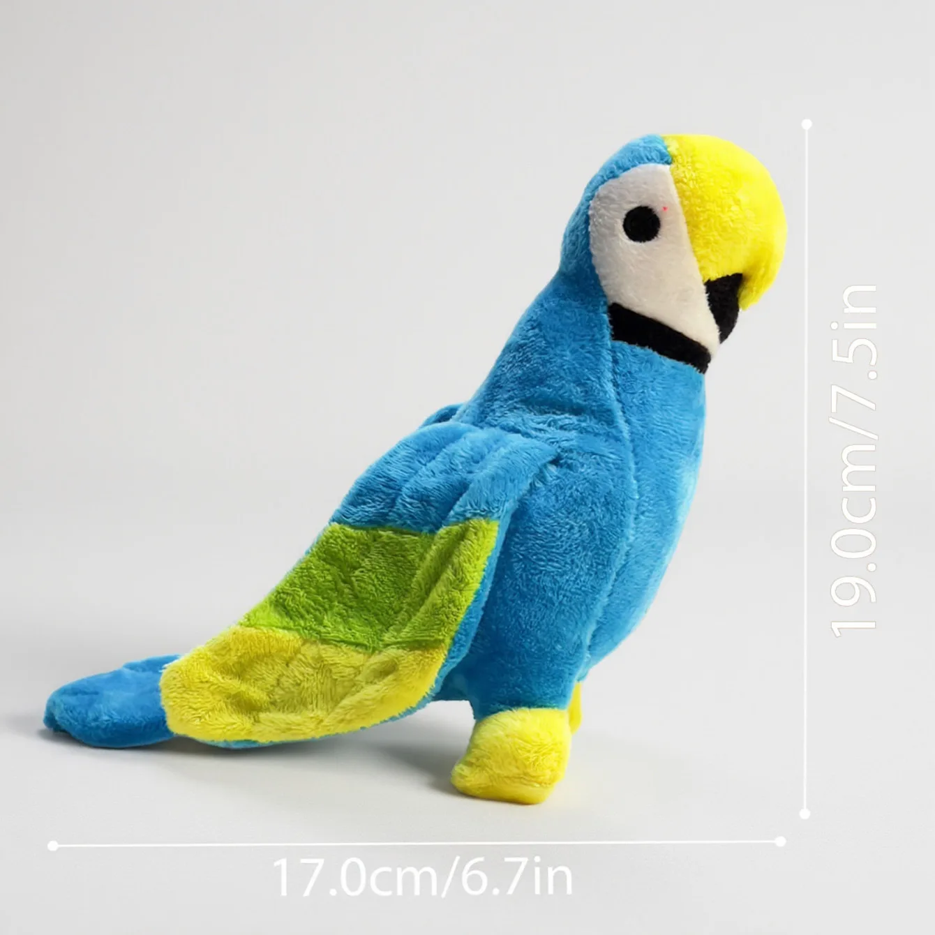 Juguete realista para perros chirriantes de peluche con loro, juguete interactivo Molar para masticar para mascotas, suministros de entrenamiento para juegos de autobloqueo Boredom Buster para cachorros