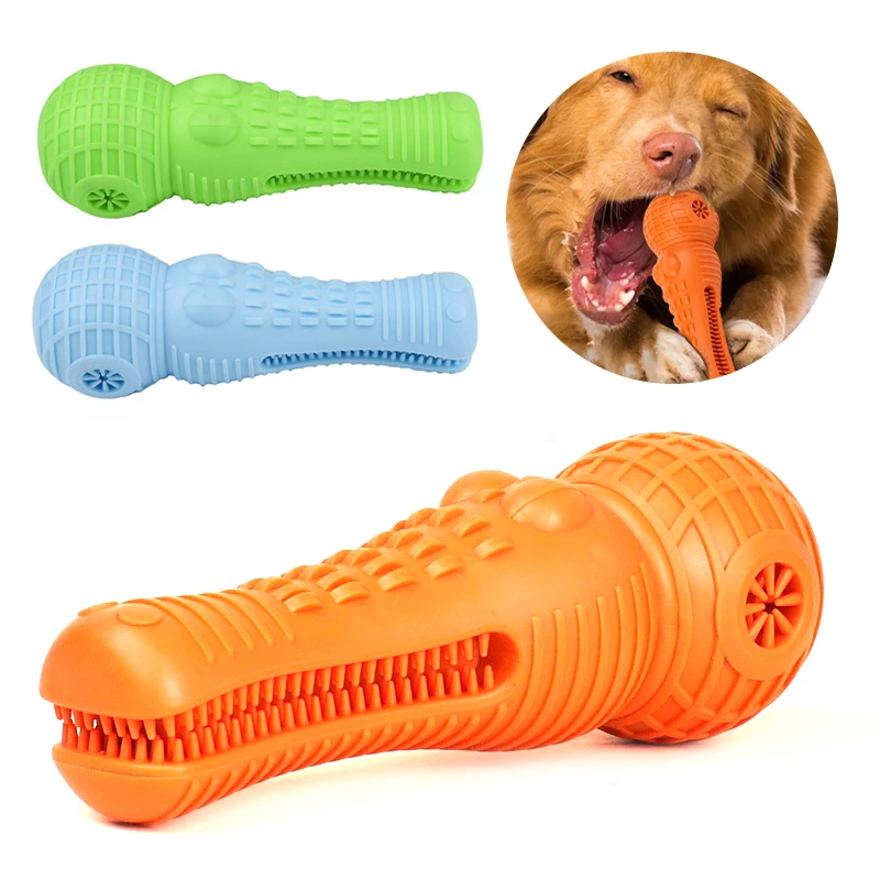 Juguetes interactivos para perros, divertido juguete para masticar para perros, juguetes duraderos con sonido para cachorros, juguete de limpieza dental para perros resistente a mordeduras, suministros para mascotas