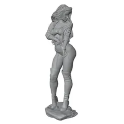 Figura de resina mujer guerrera 75 mm para pintar