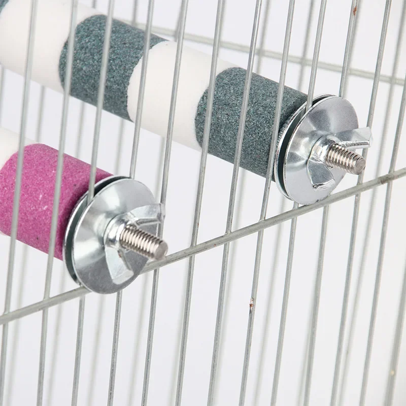 Barra de molienda de pico de garra de pájaro, palo de pie, estación de loro, soporte de molienda, suministros para pájaros, 1 ud. - imagen 5