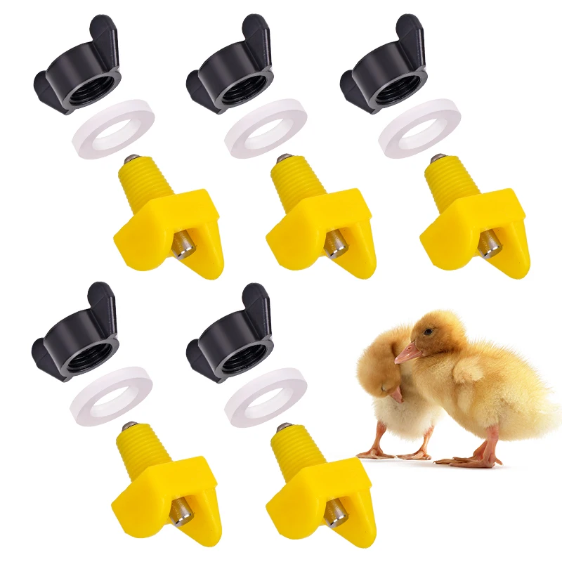 Bebedero automático tipo tetina para aves de corral – Pollos y codornices