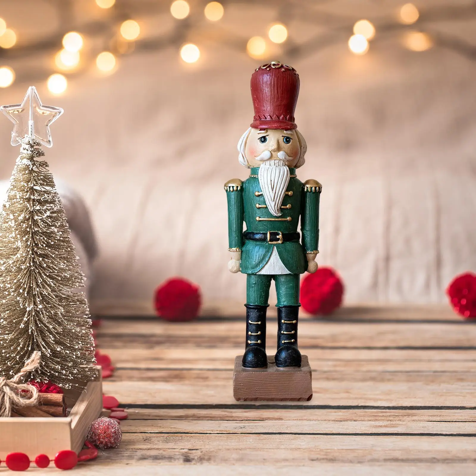 Christmas Nutcracker Figure Nutcracker Figure Decor Crafts Traditional Decorative Tabletop Figurine for Dorm Fireplace Table