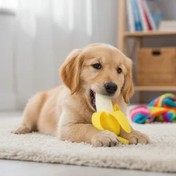 Juguete plátano masticable perros y gatos – Duradero para dentición