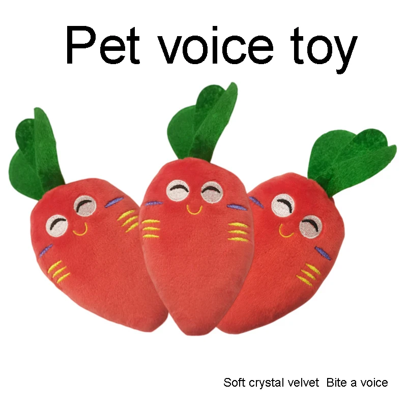 Gules-juguetes de terciopelo de cristal suave para perro, zanahoria, vocalización, resistencia a mordedura Molar, dientes limpios, perro, gato, artículos para mascotas - imagen 2