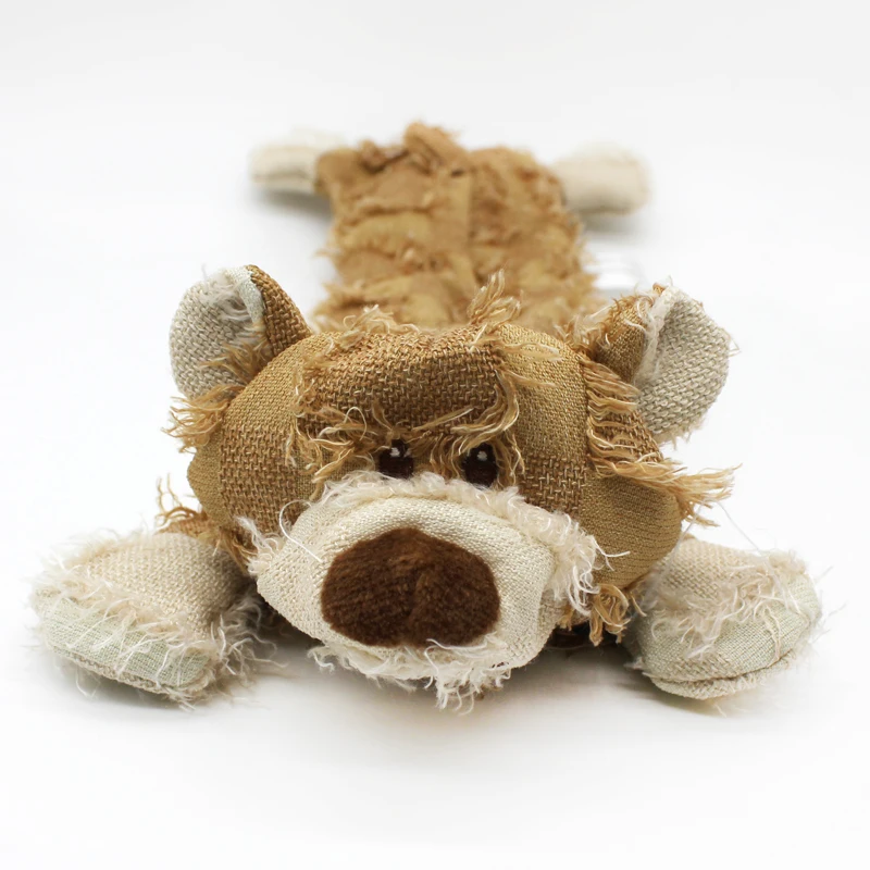 Juguete de peluche de oso chirriante para perro, resistente a las mordeduras, para perros pequeños y medianos, Bulldog Francés, Beagle, accesorios para mascotas - imagen 5