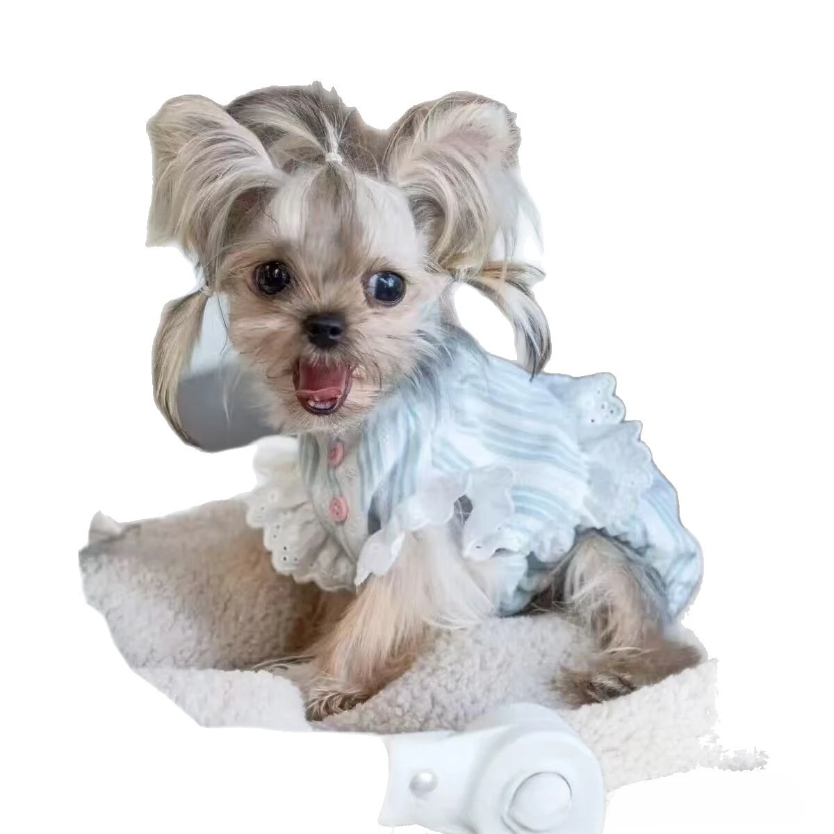 Vestido a rayas de primavera para gatos y perros pequeños - cómodo - imagen 5