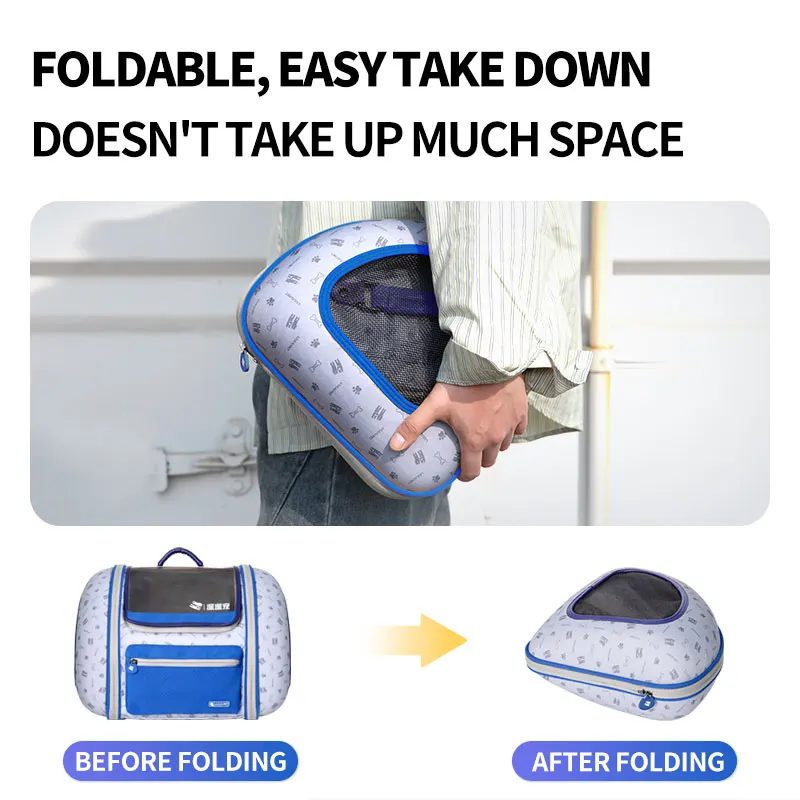 LIULIUPET Mochila expandible navideña con explosión de moda, mochila portátil con cápsula para mascotas, regalo de cumpleaños para perros - imagen 4