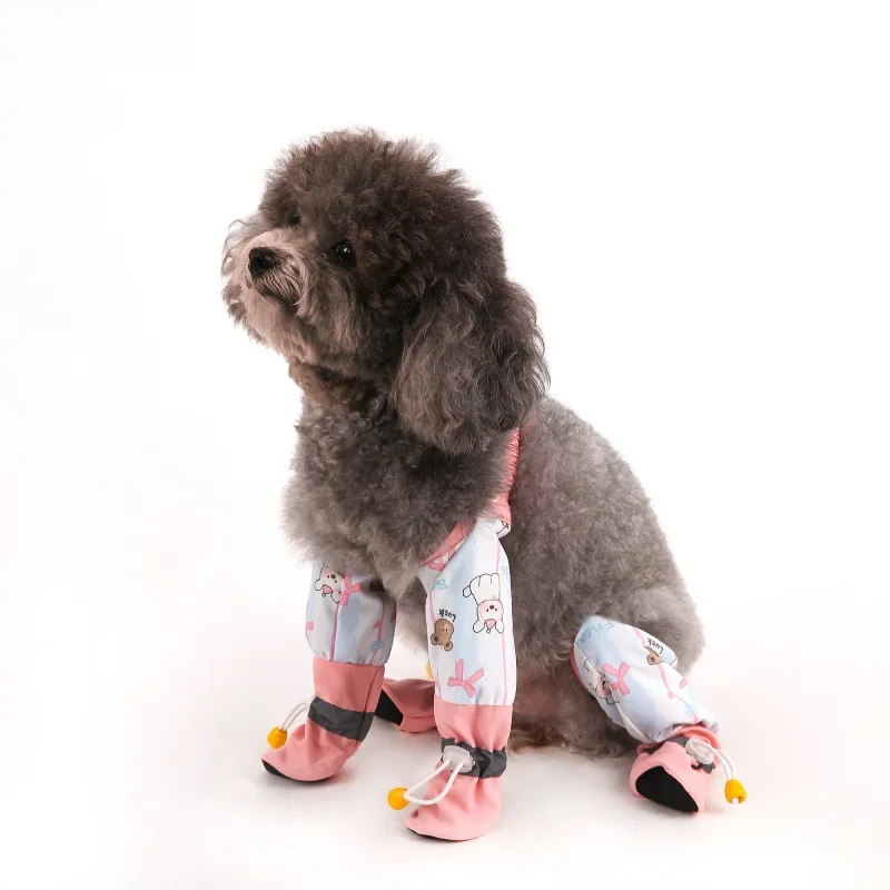 Mono a cuadros antipolvo para perros pequeños – Otoño e invierno paseos - imagen 3