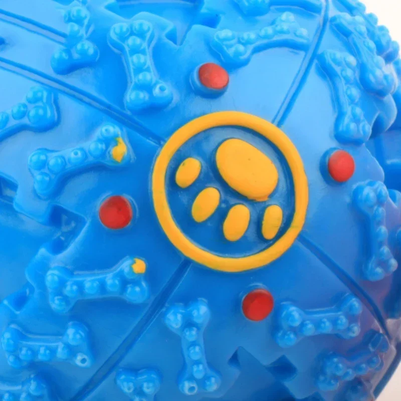 Juguetes de dentición y masticación para perros, pelota para aliviar el aburrimiento, pelota para mascotas que emite sonido, Puppy, puzle de entrenamiento, Bola de comida con fugas - imagen 4