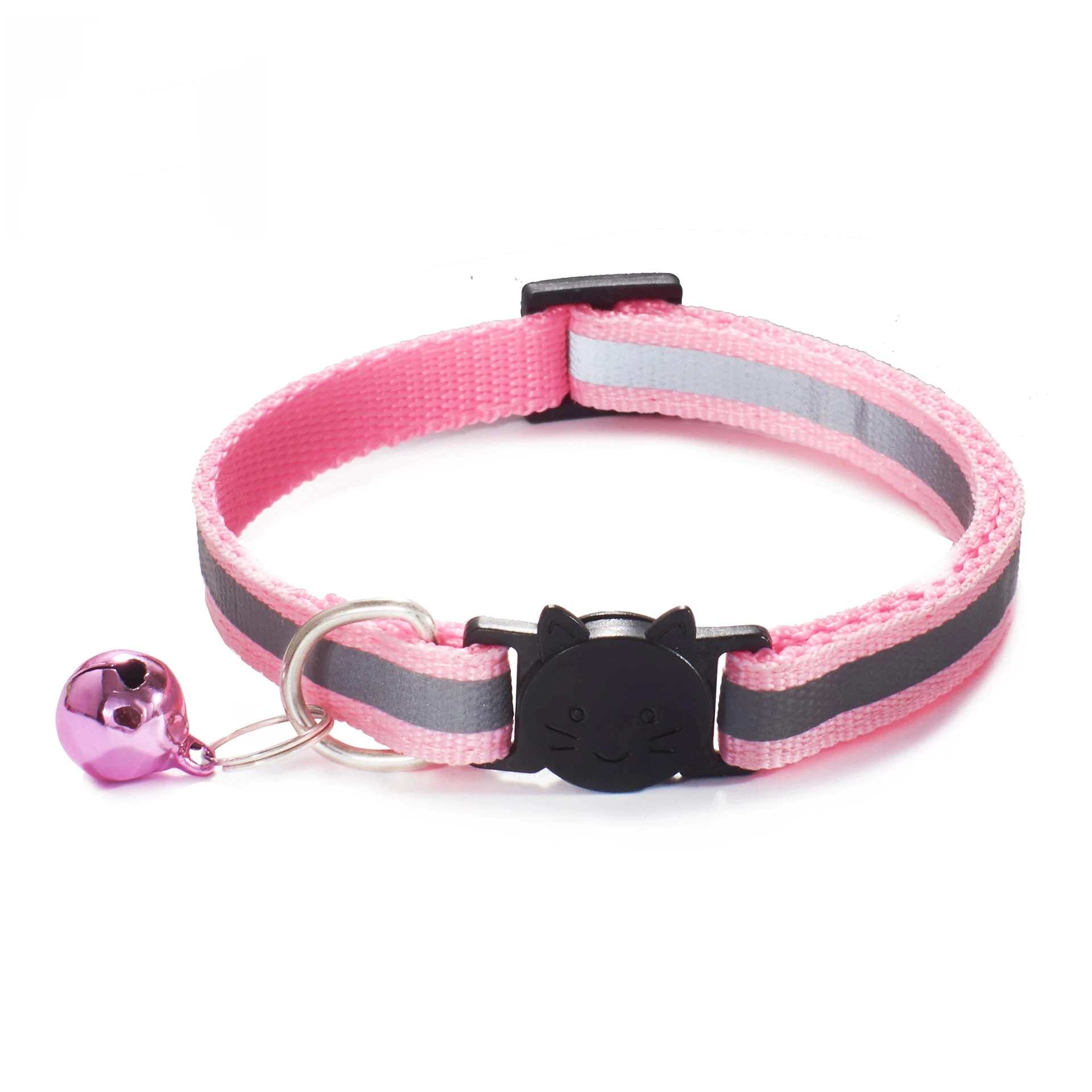 Collar ajustable reflectante de nailon para perros y gatos con campana, Collar intermitente de seguridad, adecuado para perros pequeños y gatos, suministros para mascotas - imagen 4