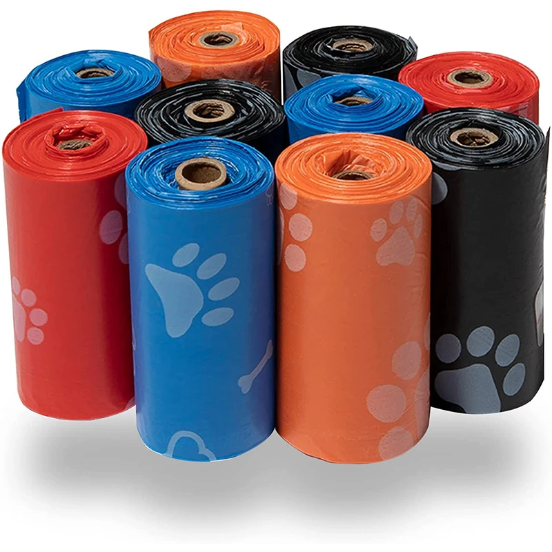 Bolsa para excrementos de perro, bolsa para limpieza al aire libre, limpieza al aire libre, suministros para mascotas, 15 bolsas/rollo, bolsa de basura de repuesto, suministros para mascotas - imagen 4