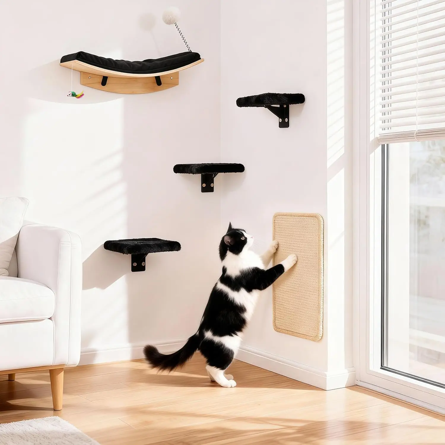 Estantes de pared para gatos: dormir, jugar y trepar en un mueble - imagen 3