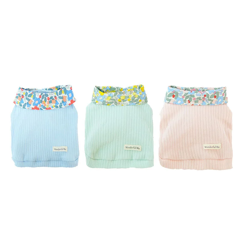 Camiseta transpirable para gatos, chaleco para perros pequeños y medianos, ropa informal con flores, ropa bonita de verano para perros - imagen 4