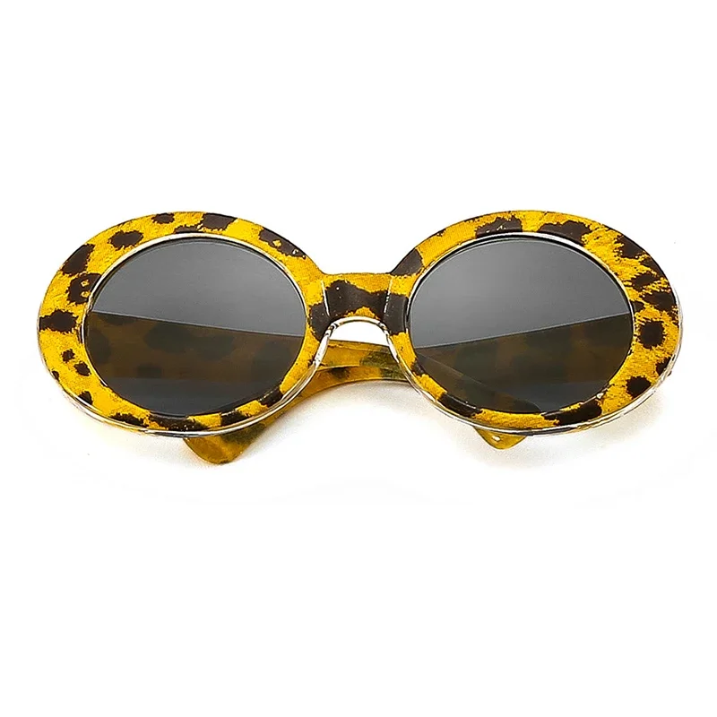 Gafas de sol con estampado de leopardo a la moda para gatos, gafas redondas para perros pequeños, producto para perros y gatos, gafas de sol para fotografía, accesorios para mascotas - imagen 4