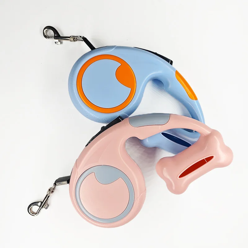 Correa retráctil automática para perros de 300cm/118,1 pulgadas, correa para mascotas para perros pequeños y medianos, plomo para cachorros al aire libre con dispensador de bolsas de residuos para mascotas - imagen 4