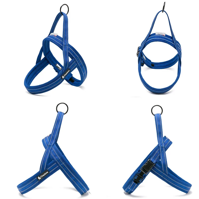 Winhyepet-arnés para coche para perros, chaleco, correas de viaje, luz reflectante de 3M, acolchado cómodo, clip trasero, pecho para perros pequeños, Bulldog, cachorro - imagen 2