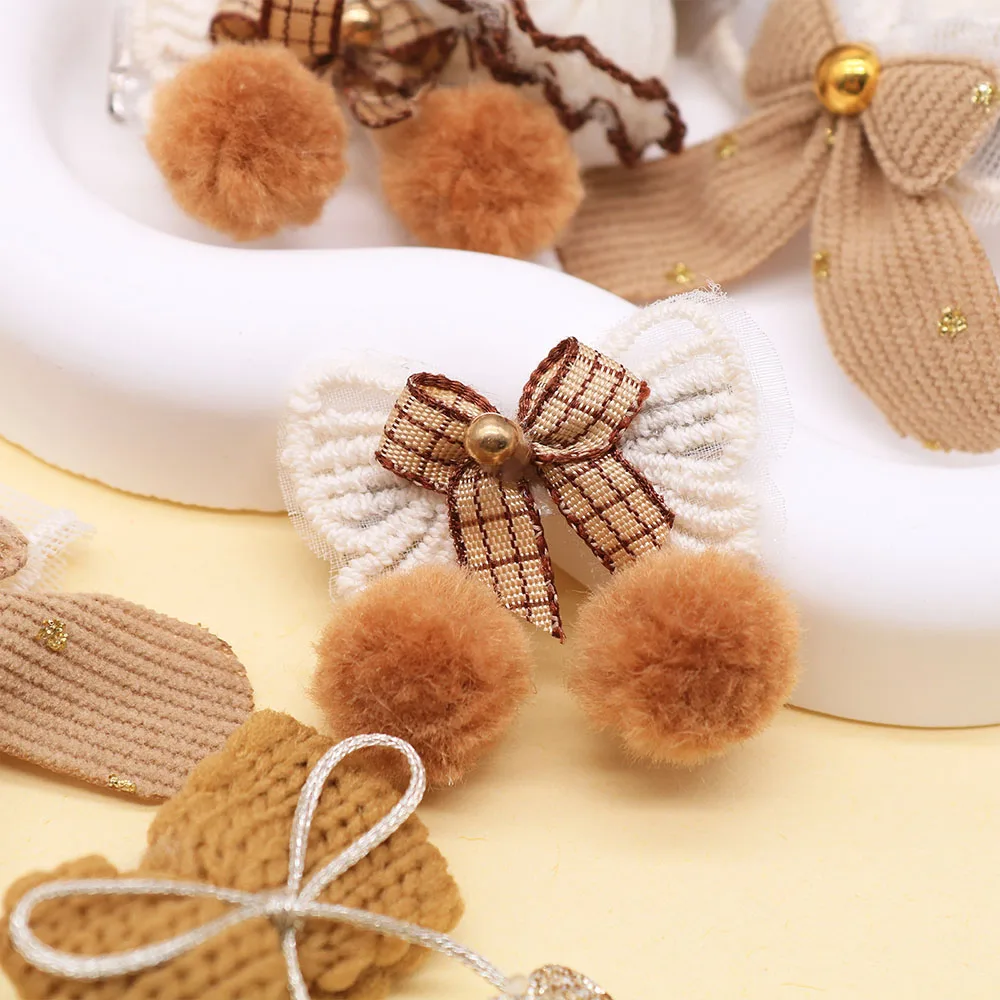 50 Uds. Pinza para el pelo para mascotas, lazo con bola de encaje a la moda para perros, accesorios para el cabello, lazos para el pelo para perros pequeños, decoración para el cuidado de perros - imagen 4