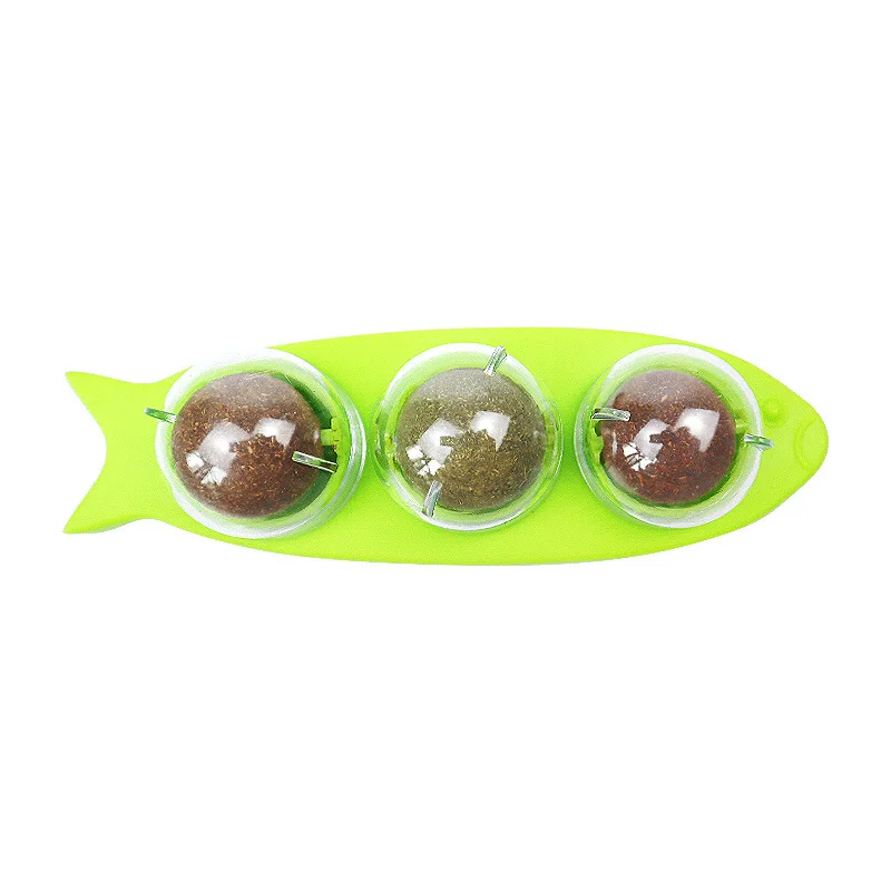 Juguete de hierba gatera natural para mascotas, giratoria 360 bola de caramelo, pasta de dientes Molar, limpieza comestible, accesorios para gatos resistentes a las mordeduras - imagen 2