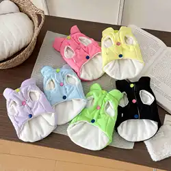 Abrigo de color caramelo para otoño e invierno para mascotas, chaleco grueso y cálido a prueba de viento para perros, ropa para perros pequeños, ropa para cachorros