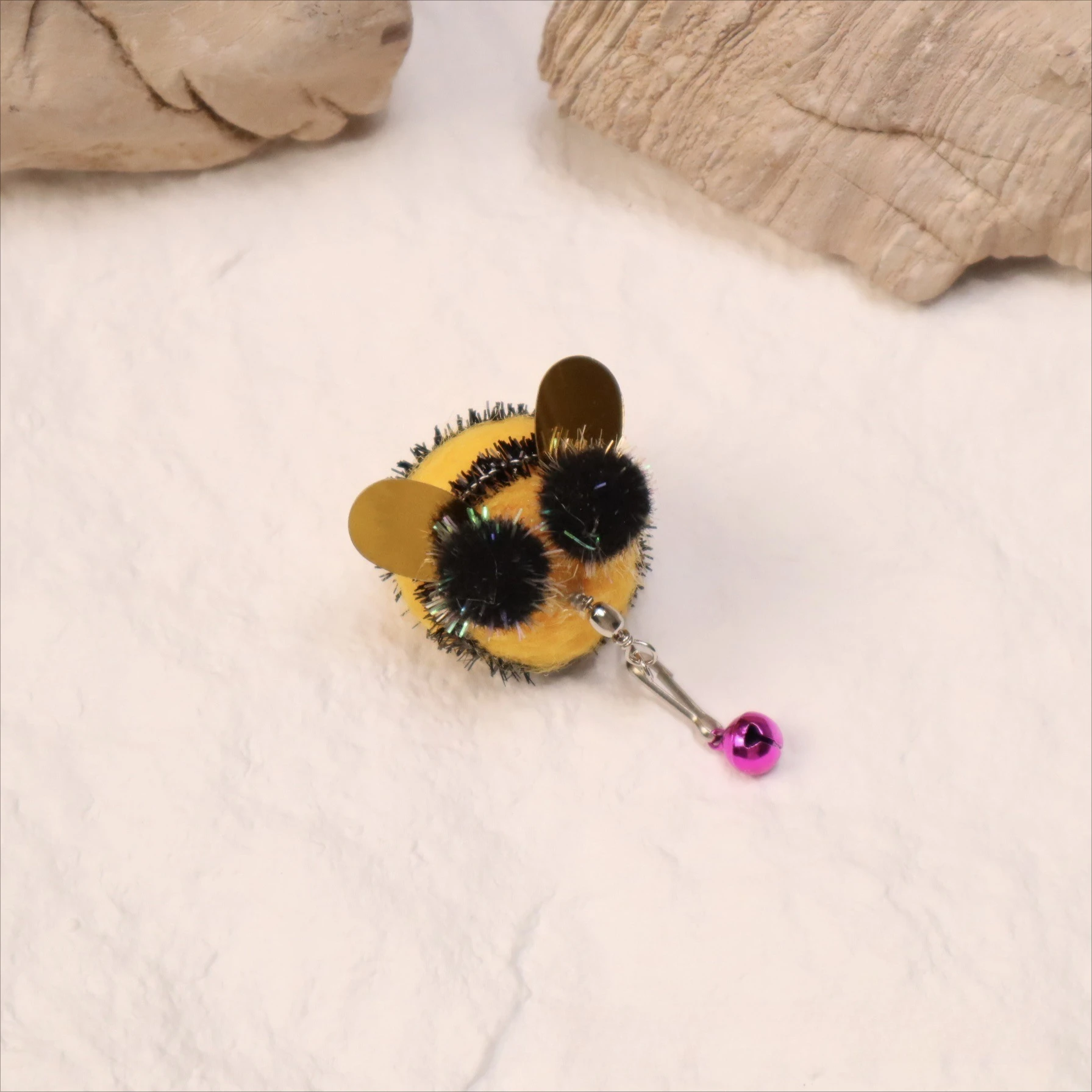 2 uds/3 uds borla pez dorado abeja reemplazar gato palo de burlas insecto gato juguete interactivo juguetes para mascotas para gatito - imagen 5