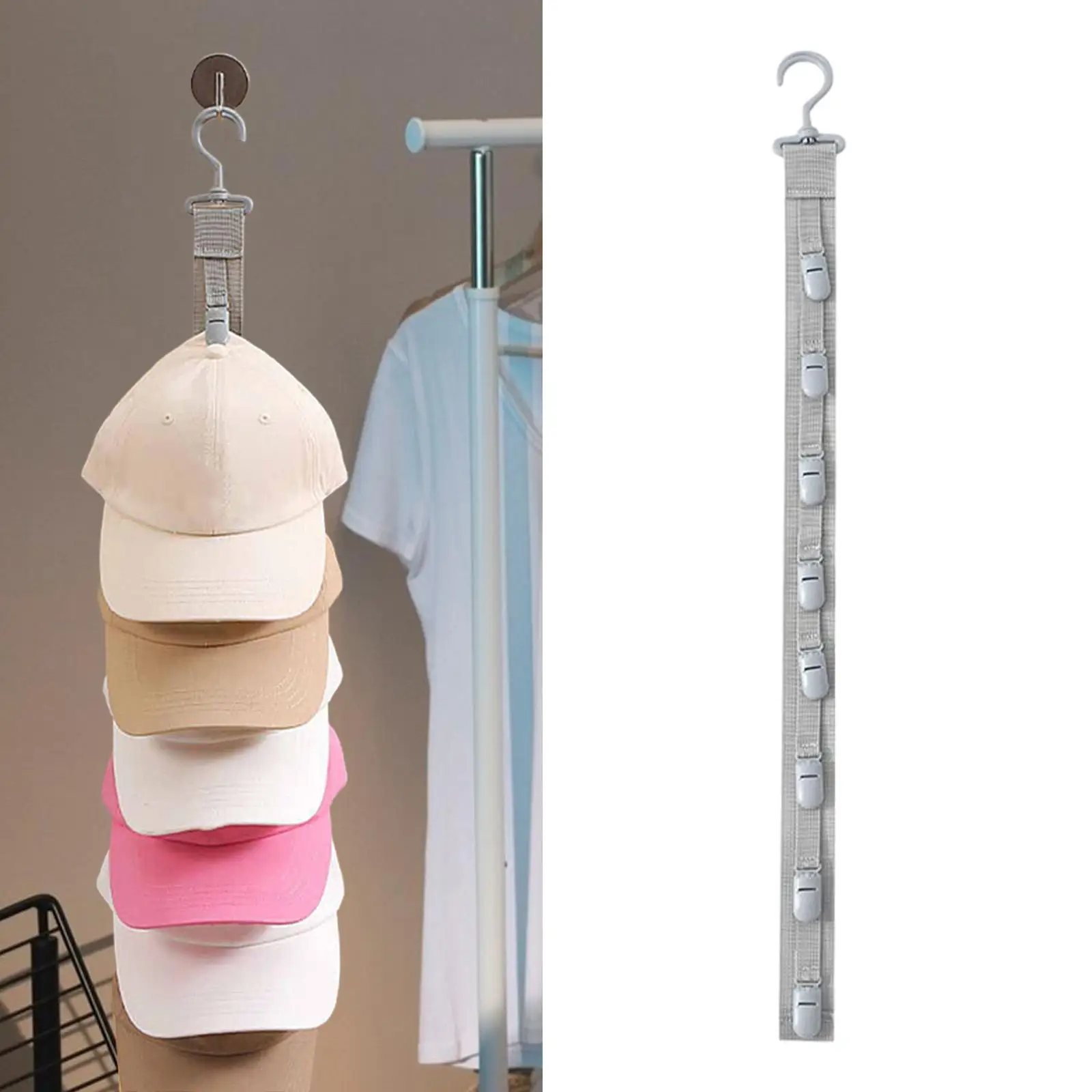 Estante para sombreros, colgador organizador de béisbol, colecciones de sombreros, Clips de almacenamiento, gancho de armario para puerta de habitación, bufandas, Golf