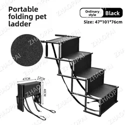 Escalera para perros en coche plegable y portátil, fácil acceso