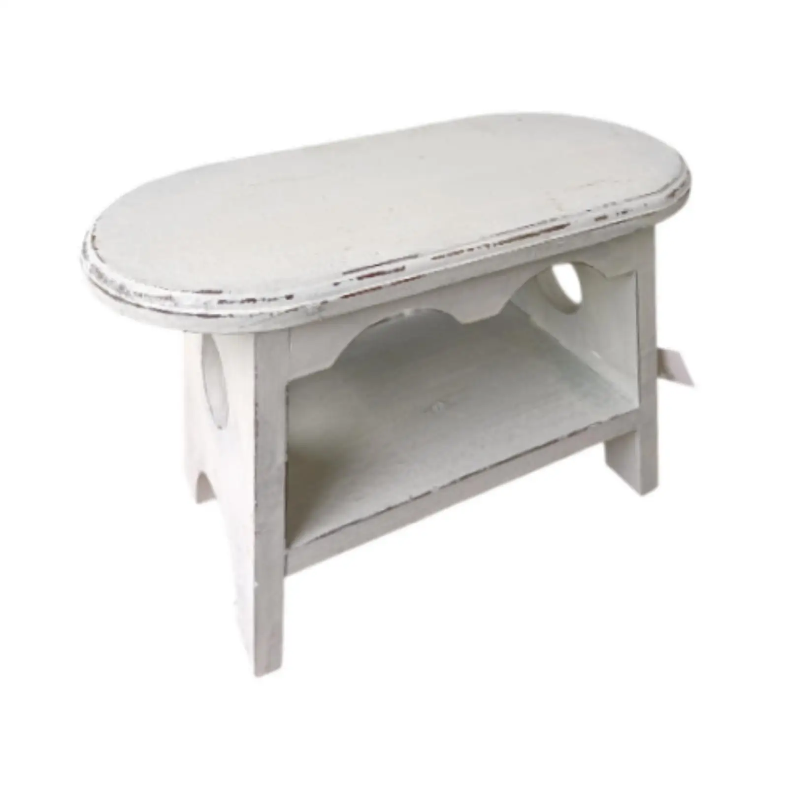 Wood Stool Plant Stand Flower Pot Stool Oval Small Rustic Planter Holder Plant