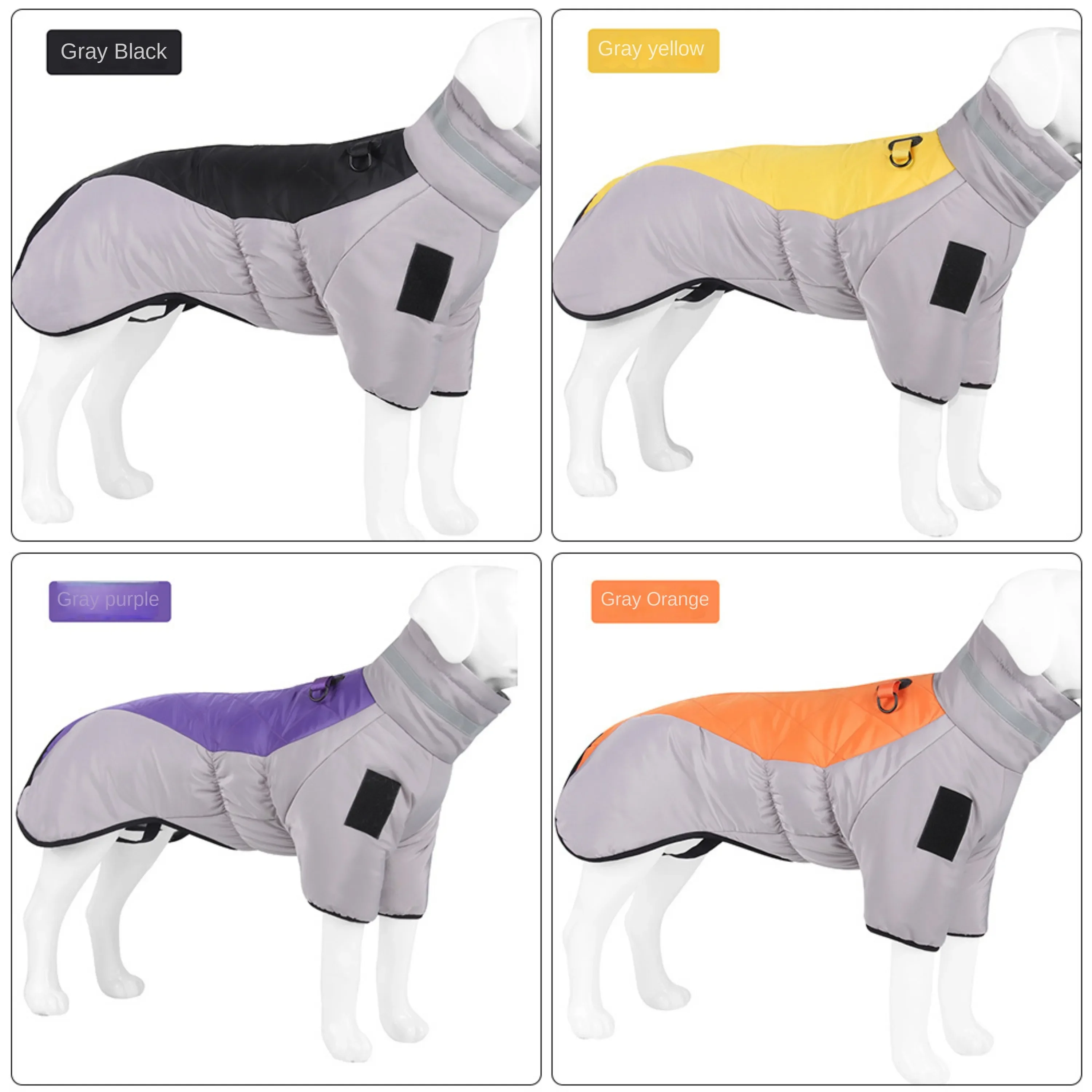 Chaqueta reflectante para perros grandes, ropa cálida de invierno, abrigos impermeables para perros, grueso, para exteriores, mantiene el calor, suministros de disfraces para mascotas - imagen 5