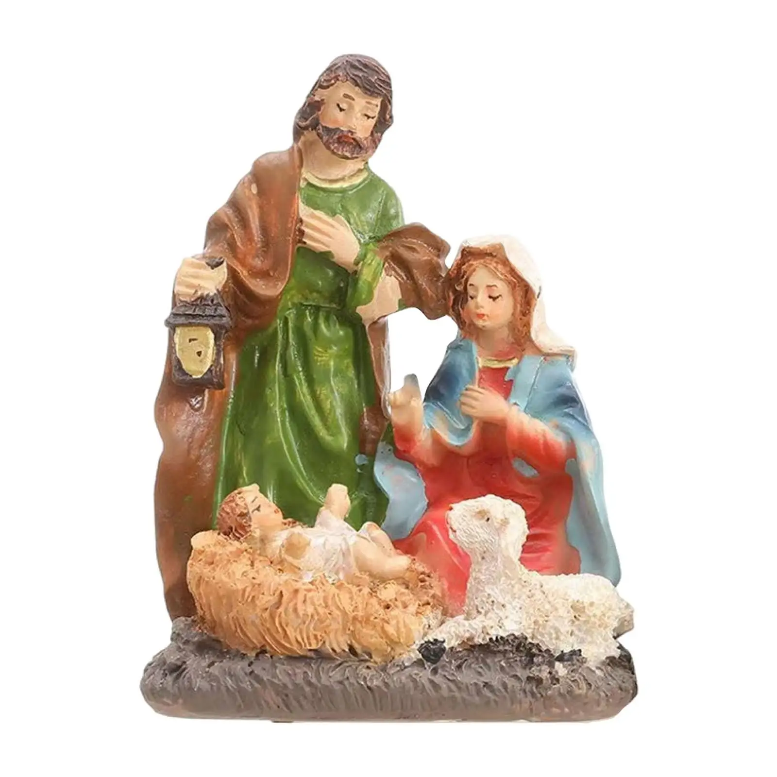Christmas Nativity Figurine Set Xmas Statue Collection Holy Family for Farmhouse Christmas Nativity Figurine Set Xmas Statue Collection Holy Family for Farmhouse