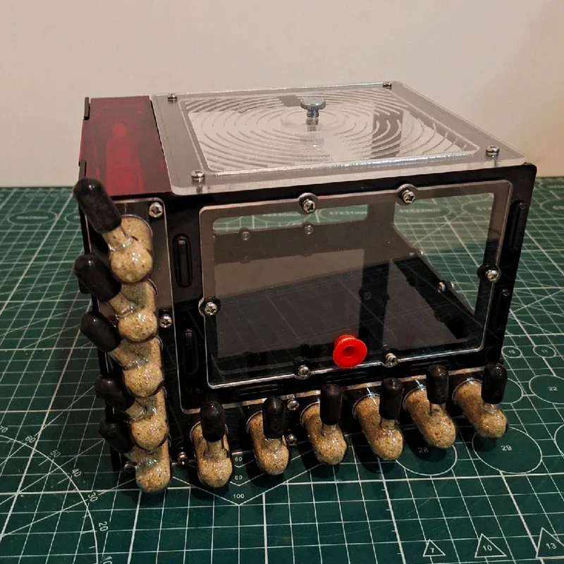 Nuevo Castillo negro de hormigas, granja de hormigas con 11 Uds., tubo de ensayo de bambú, tubo de bambú acrílico, nido de hormigas, antill para mascotas, taller, casa de hormigas, perrera - imagen 3