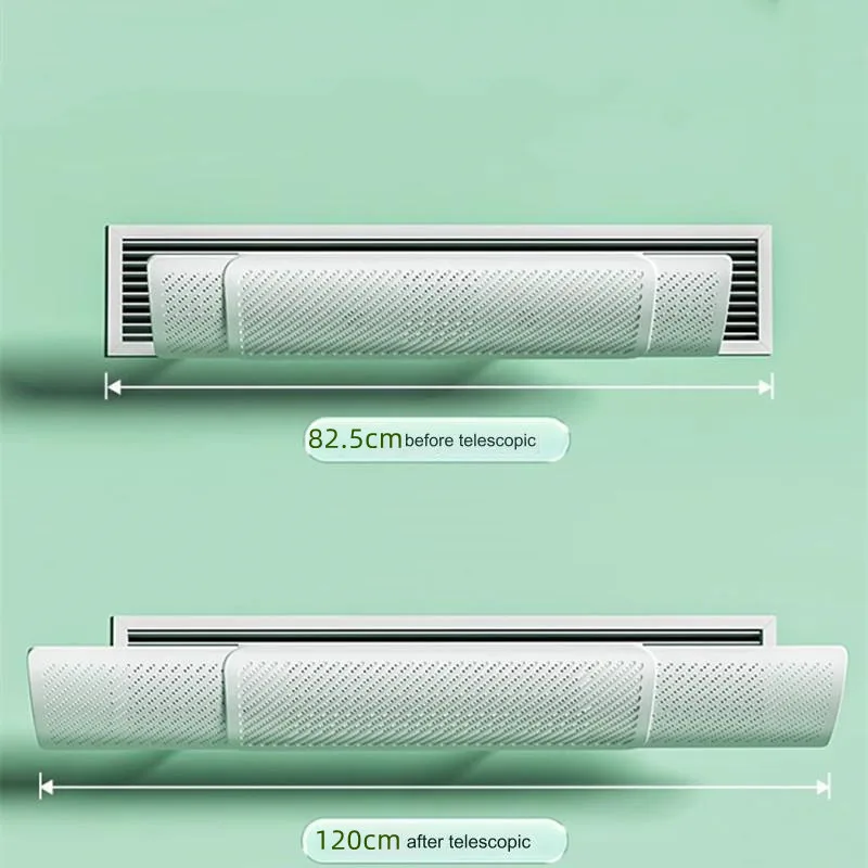 Deflector de viento de CA ajustable de 82,5/120cm, Panel guía de aire de soplado antidirecto con unidades de purificación de pared/ventana, instalación sin herramientas - imagen 2
