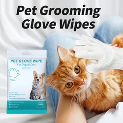Guantes para baño en seco sin enjuague de gatos y perros
