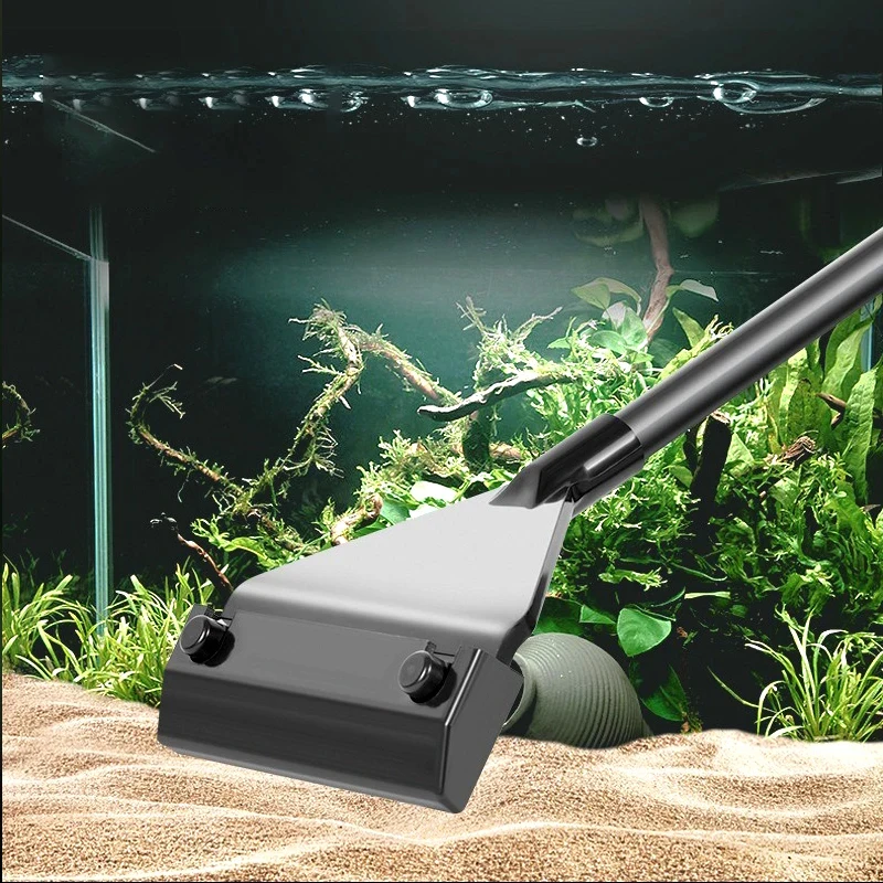 Raspador de algas para acuario 2 en 1 – Limpiador vidrio arena plana - imagen 2
