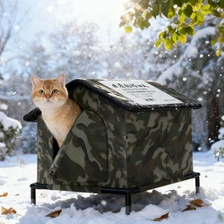 Refugio impermeable para gatos de exterior – Plegable y acogedor