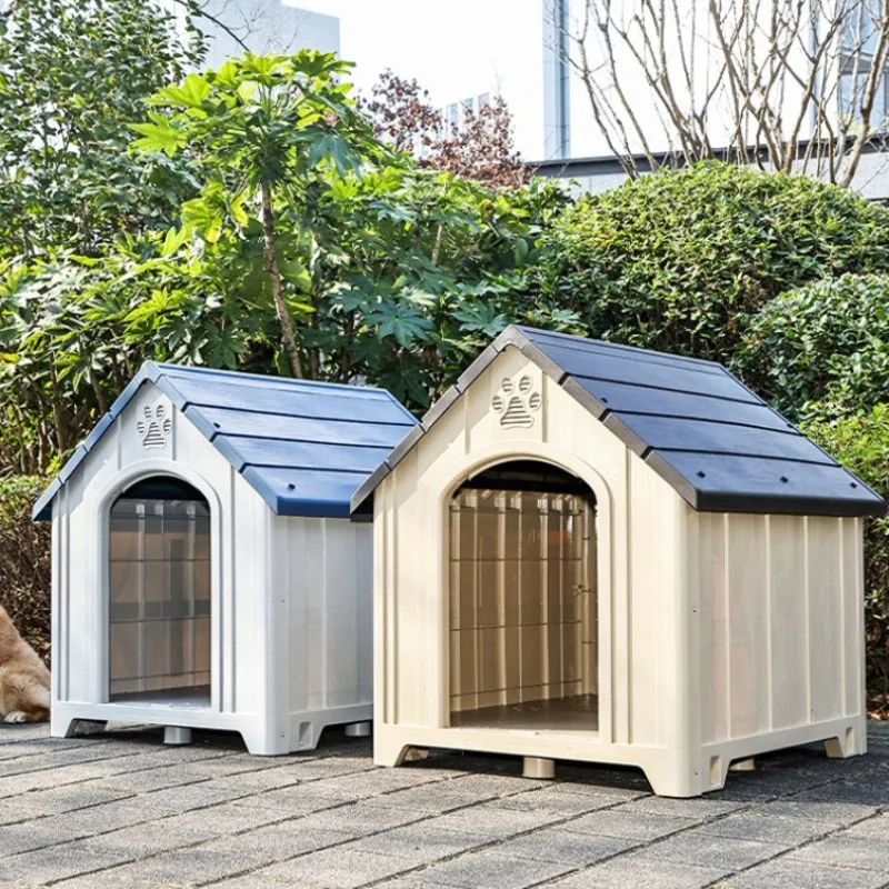 Caseta ventilada para perros impermeable resistente interior y exterior