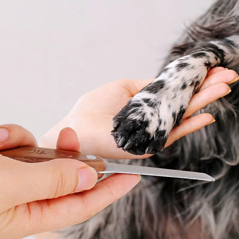 Cortauñas para perros mango madera lima acero inoxidable - imagen 3
