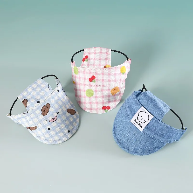 Sombrero para mascotas con orificios para las orejas, bonito sombrero para gatos y perros, gorra de béisbol ajustable colorida para perros pequeños y medianos, suministros para mascotas - imagen 3