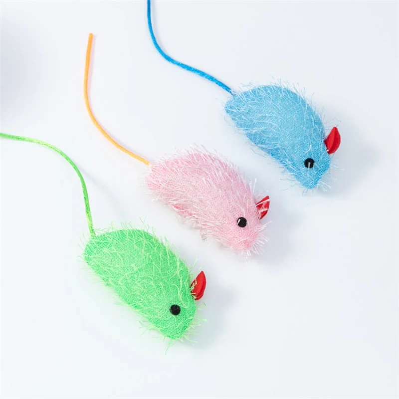 Juguete ratón para gato - 3 uds de madera - imagen 3