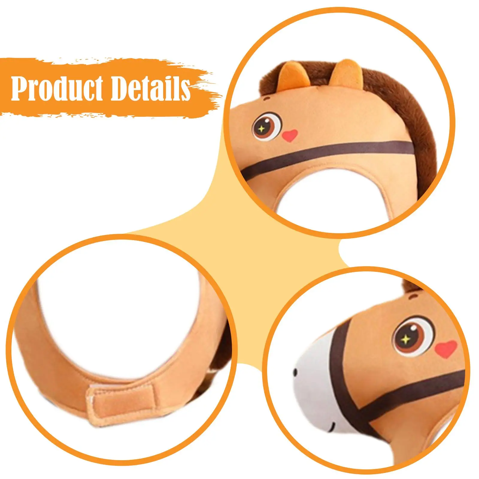 Lindo sombrero de caballo de peluche suministros de fiesta cómodo para hombres mujeres gorra de cosplay tocado disfraz de Halloween para carnaval mascarada