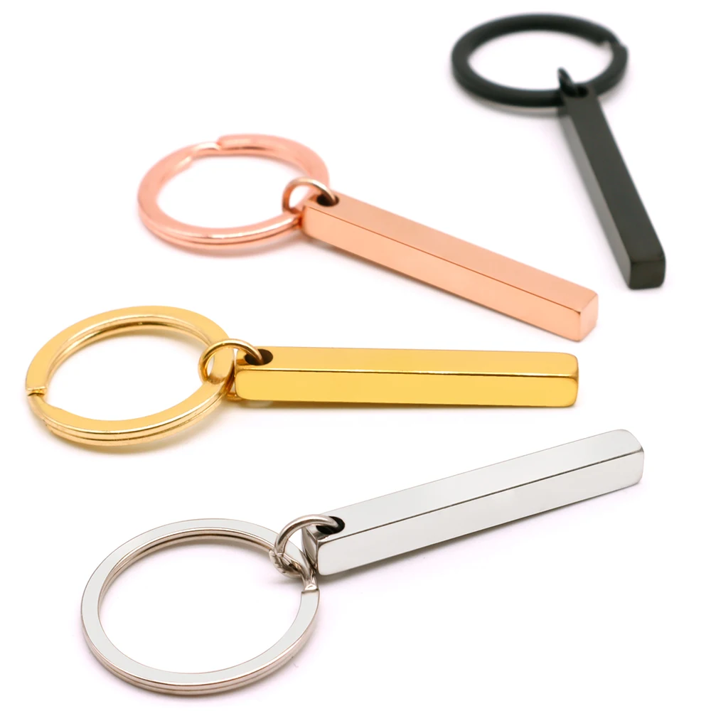 50 Uds. De etiqueta de identificación de mascota de acero inoxidable personalizada, llavero con colgante rectangular fino grabado, accesorios de decoración para perros - imagen 4